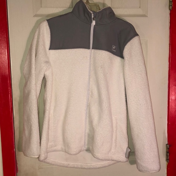 fluffy fila jacket